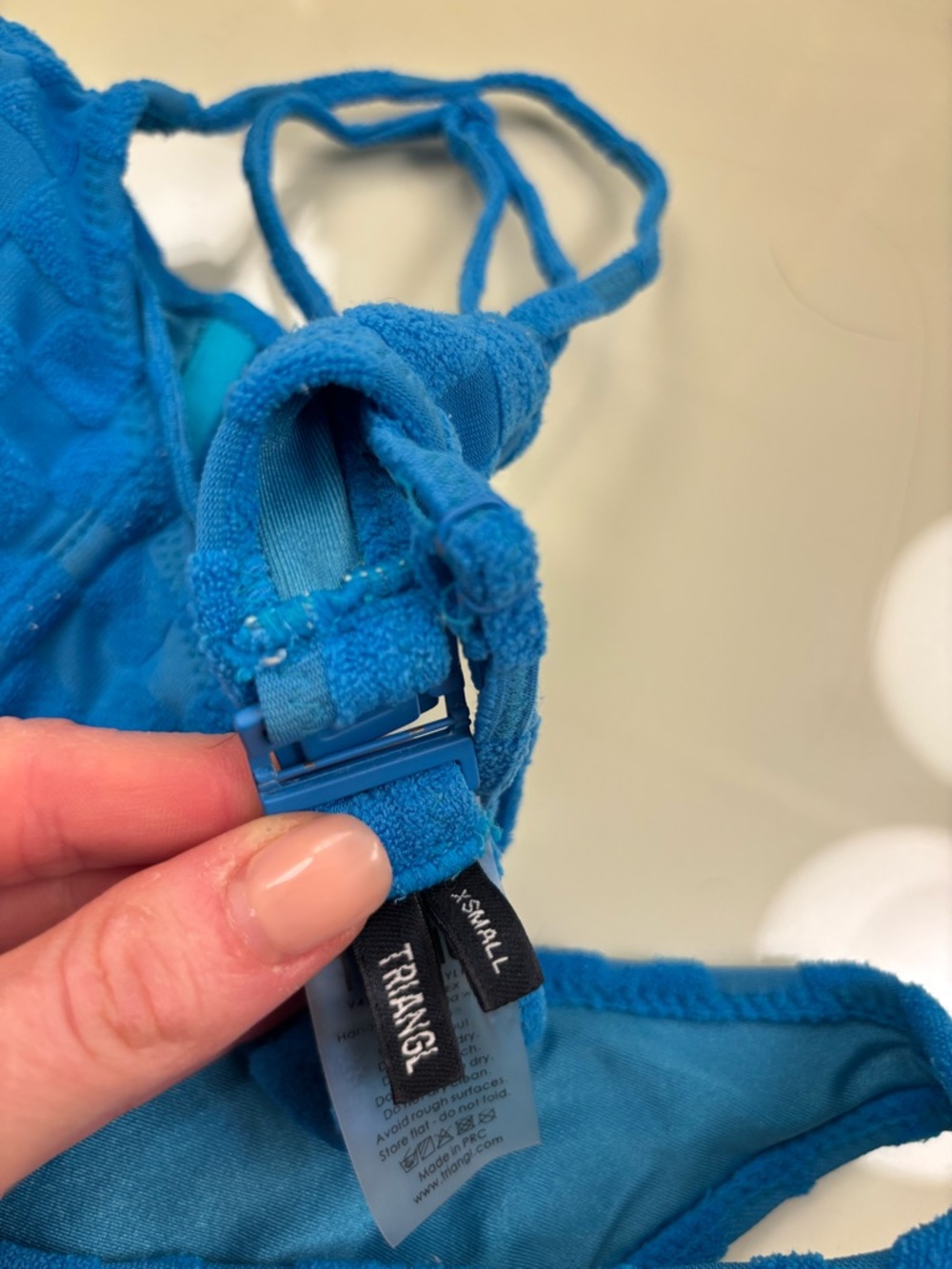 Triangl Blue Checkered Bikini - Picture 5 of 5